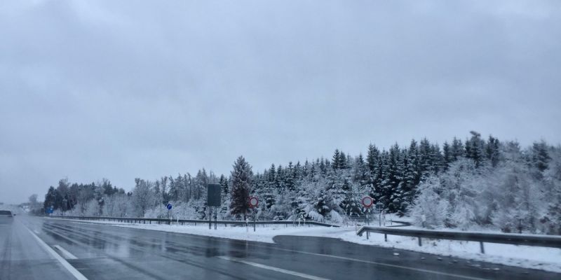 Anfahrt im strömenden Regen ...